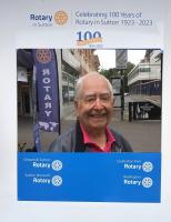 Our Club Statesman - Percy. Meet our oldest member at 88 years old. A previous president and visitor to our recent exhibition, depicting 100 Years of Rotary in the London Borough of Sutton. 